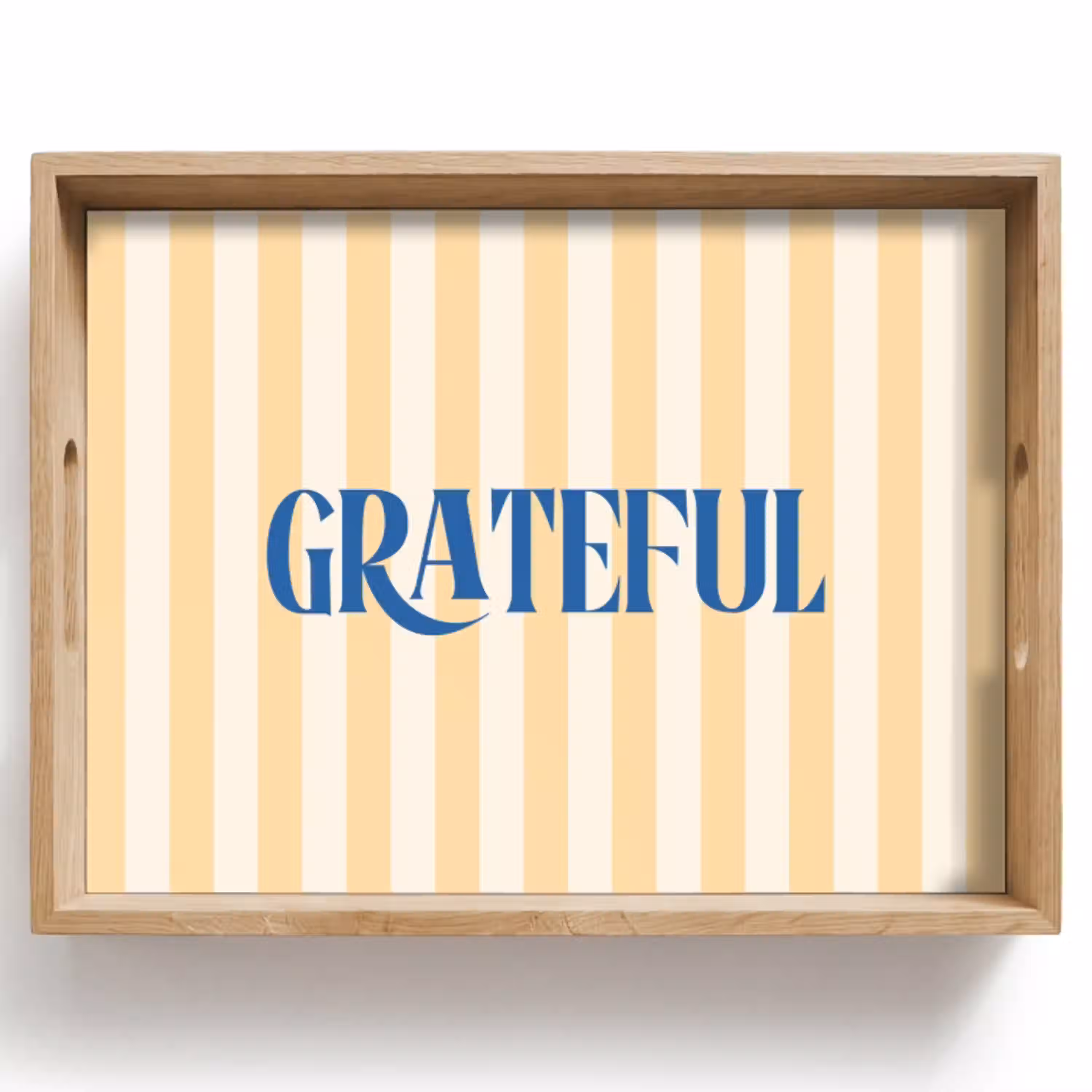 Blauw - Geel - Strepen - Grateful Dienblad Rechthoek middel -z3d_shopping
