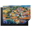 Dorp - Heuvels - Landschap - Bomen Inductie beschermer vinyl 3mm klein -3d