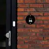 Effen - Zwart - Klassiek Naambord Rond klein -sfeer1-rond-XS