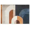 Abstract - Vormen - Donkerblauw Deurmat klein -zkaufland3d