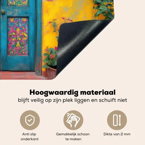 Deuren - Kleurrijk - Planten Inductie beschemer met haakjes klein -ky-onderkant-nl