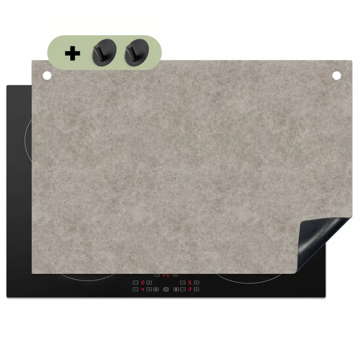 Patroon - Beton - Grijs Inductie beschemer met haakjes klein 777 -3d