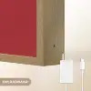 Minimalistisch - Lijnillustratie - Rood Light Box met batterij (Wandlamp) middel -USP_websiteoplaadbaarNL