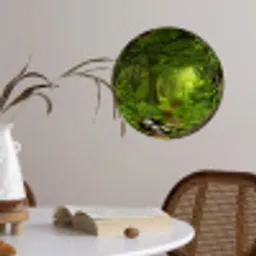 Jungle - Groen - Natuur - Tropisch - Planten Wandcirkel behangsticker klein -sfeer3