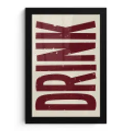 Rood - Vintage - Decoratie - Japandi fotolijst zwart zonder passe partout klein -3d