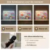 Bloemen - Kleurrijk - Waterverf - Natuur - Zomer Light Box met batterij (Wandlamp) middel -USP_lichtkleurNL