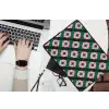 Groen - Roze - Retro - Sterren laptophoes neopreen klein 279 -bureau