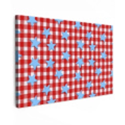 Ruit - Sterren - Rood canvas 2cm klein 34 -z3d
