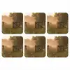 Hek - Natuur - Mist - Veld onderzetter kurk middel -3d