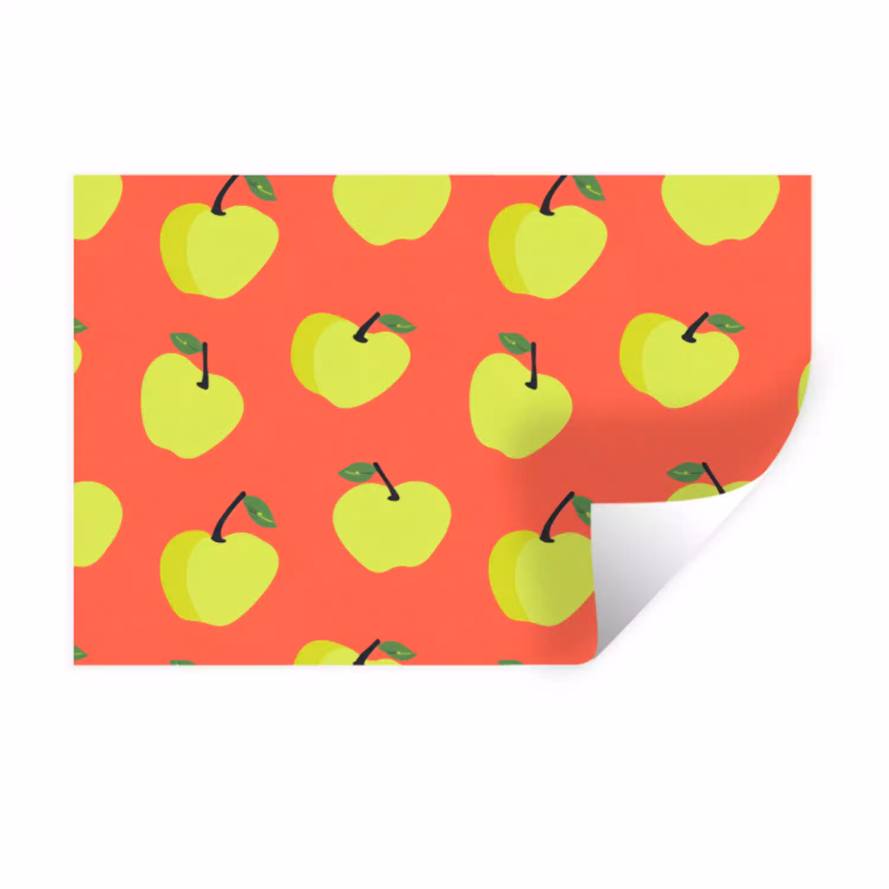 Appels - Modern - Groen Muursticker klein 286 -3d