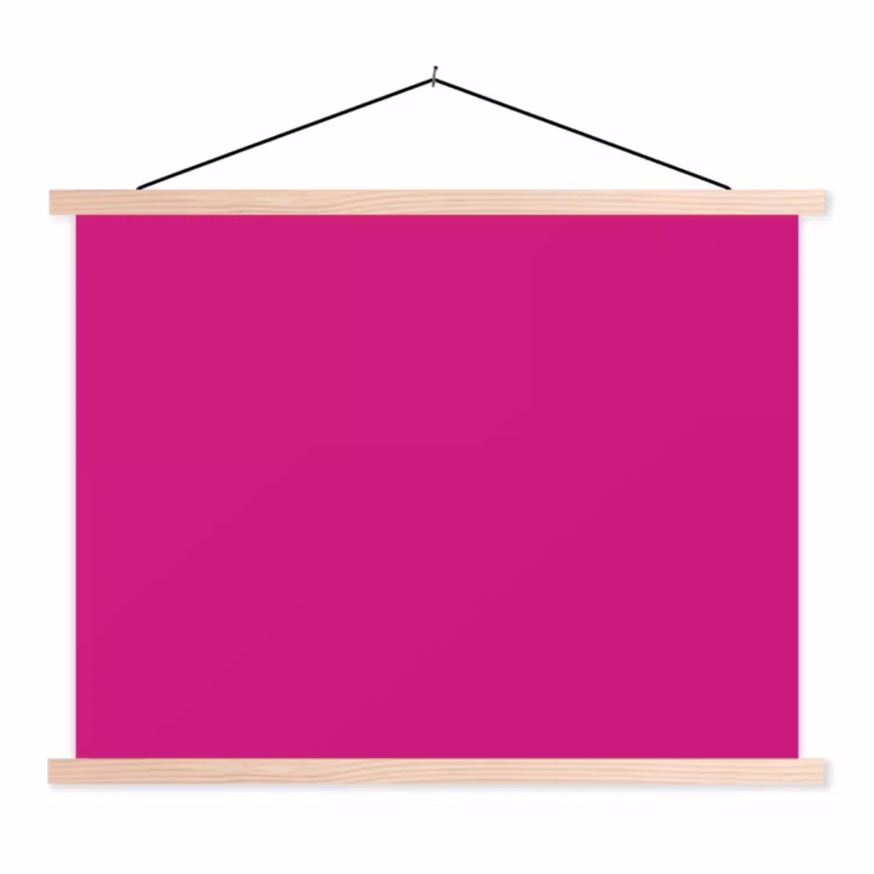 Velvet - Magenta - Roze textielposter latten blank klein 122 -3d