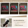 Boombox - Rood - Graffiti - Neon Light Box met batterij (Wandlamp) middel -USP_dimbaarNL