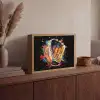 Graffiti - Sport - Baseball - Honkbal Light Box met batterij (Wandlamp) middel -sfeer2
