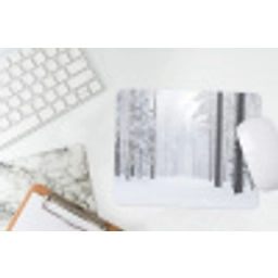 Bos - Sneeuw - Pad - Winter - Stilte muismat rubber klein -witbureau