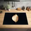Solitair blad in goud Inductie beschermer vinyl 3mm klein -sfeer5