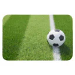 Voetbal - Grasveld - Sport - Groen Badmat klein -3d