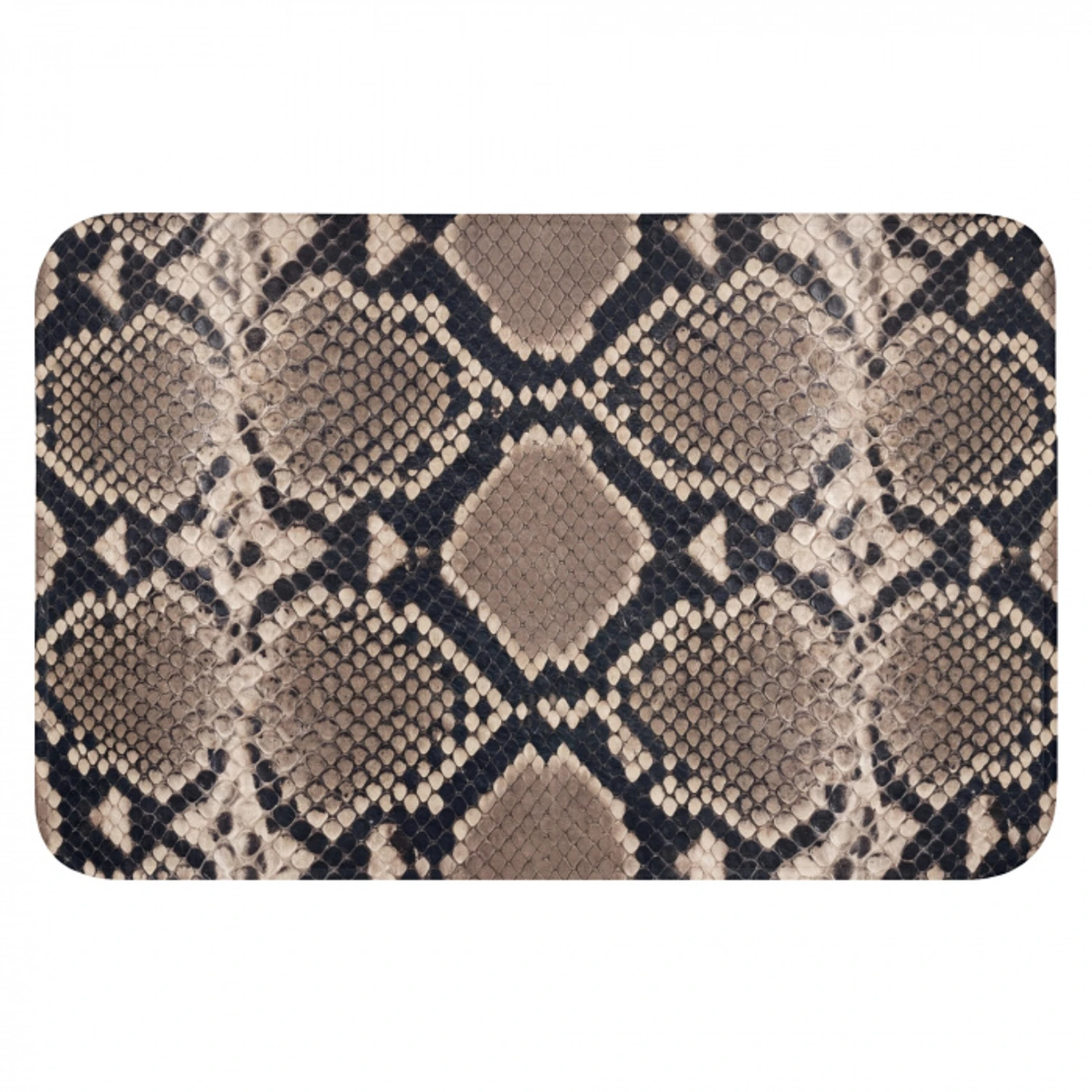 Slangenprint - Python - Bruin Badmat klein -3d