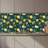 Bloemen - Bladeren - Citroenen - Blauw keuken achterwand 2 middel 871 zz_3dshopping