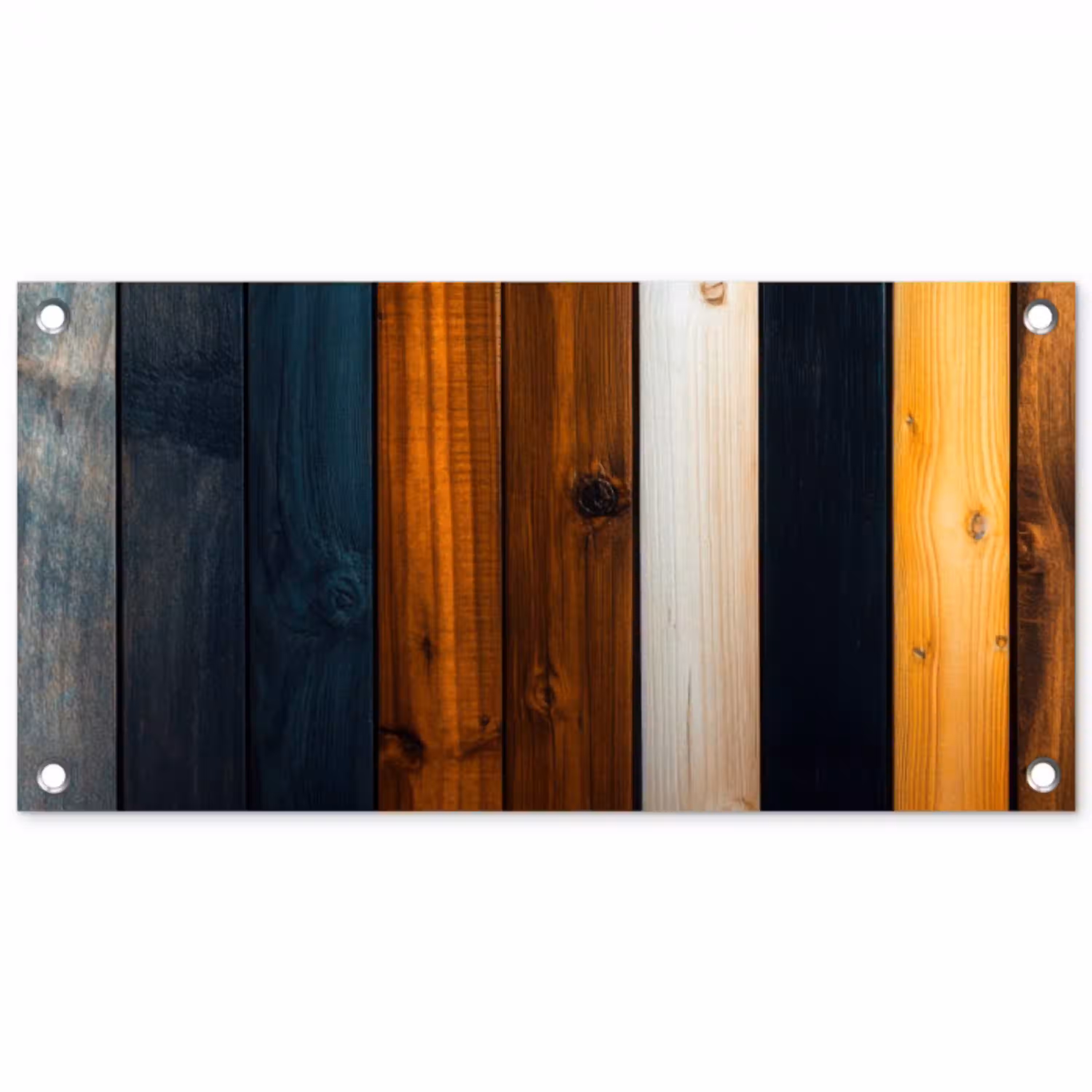 Hout - Planken - Donker - Warm tuinposter los doek klein -3d