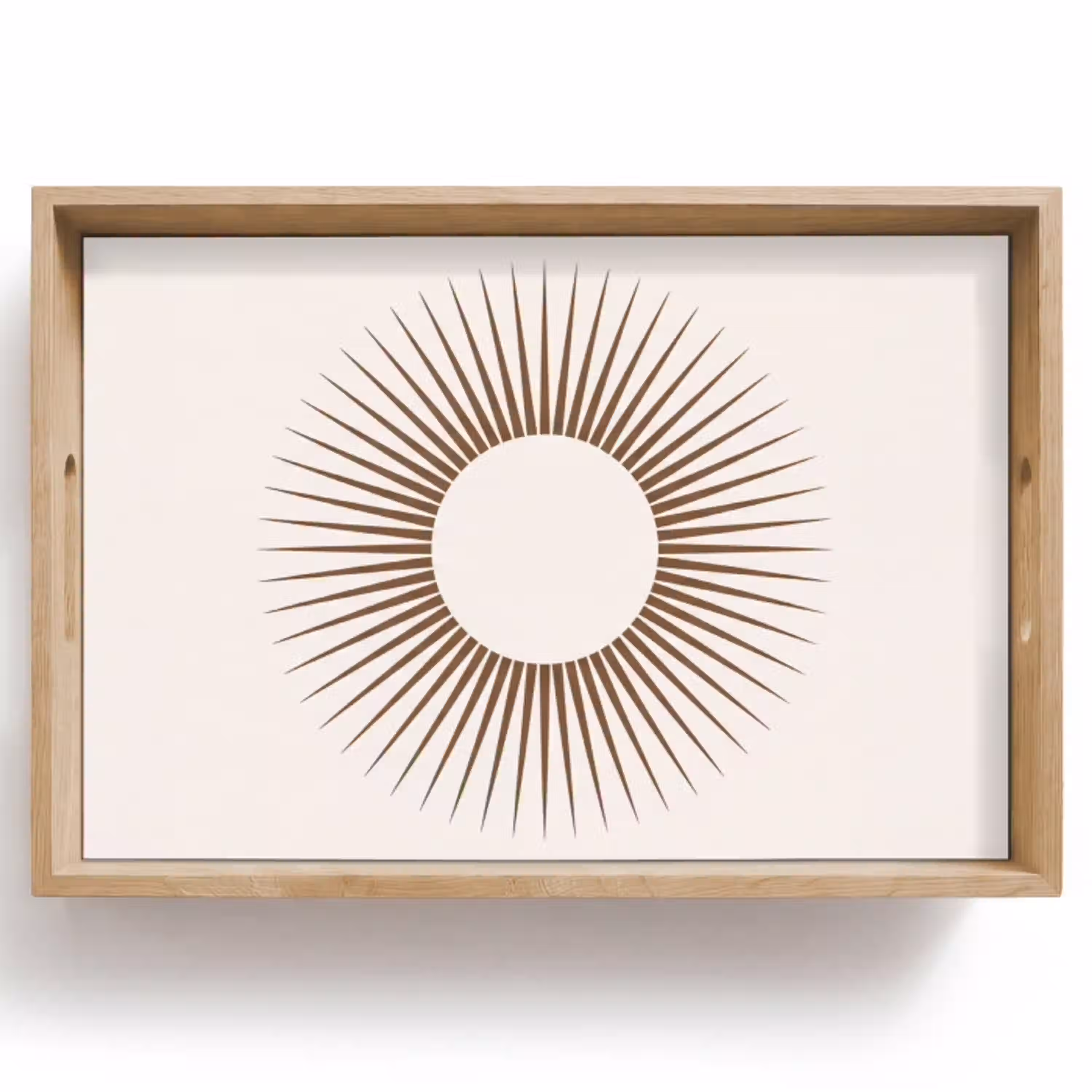 Abstract - Zon - Symbool - Modern - Beige Dienblad Rechthoek middel -z3d_shopping