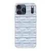 Strepen - Patroon - Blauw - Wit Telefoonhoesje iPhone 17 Pro Max klein 879 -3d