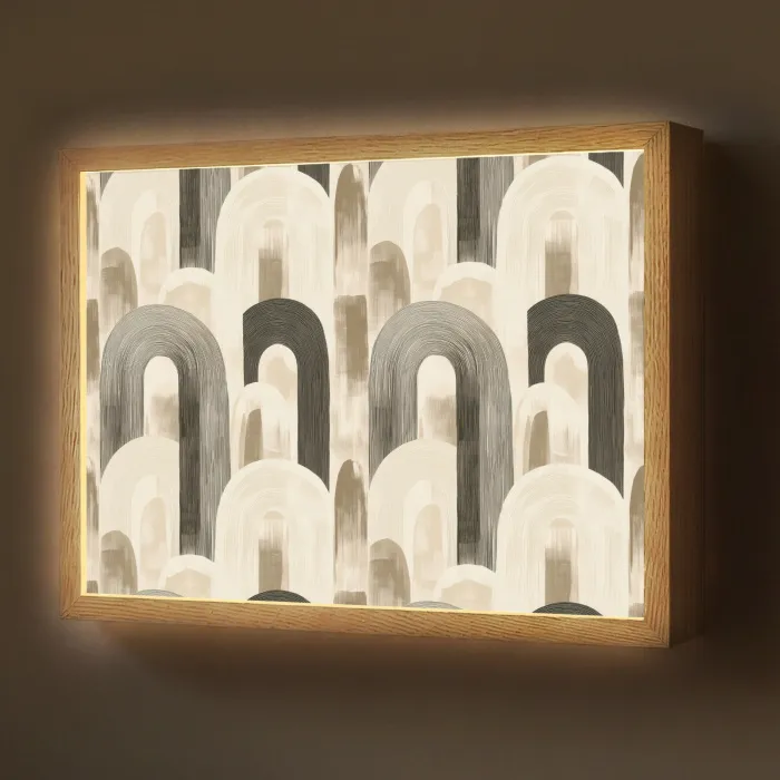 Abstract - Patroon - Bogen Light Box met batterij (Wandlamp) middel 907 -z3d_website