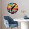 Zonsondergang - Walvis - Geschilderd - Kleurrijk Fotolijst rond zonder passe partout klein -sfeer2