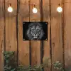 Leeuw - Dieren - Zwart - Wit tuinposter los doek klein -sfeer1