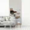 Penseelstreken - Balans - Beige - Bruin fotobehang vinyl groot -woonkamer