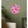 Bloemen - Patroon - Meerkleurig Wandcirkel kunststof plaat 5mm dik klein 188 -sfeer3