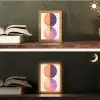 Abstract - Cirkels - Paars Light Box met kabel (Tafellamp) klein -sfeer3