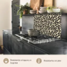 Abstract - Lijnen - Zwart keuken achterwand 2 middel 865 -usp_ES