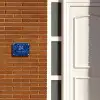 Blauwe rozen - Klassiek Naambord Rechthoek middel -sfeer3-rechthoek-S