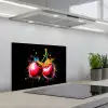 Kersen - Fruit - Graffiti - Verf - Abstract - Modern - Kleurrijk keuken achterwand spatscherm klein -3d_schuin