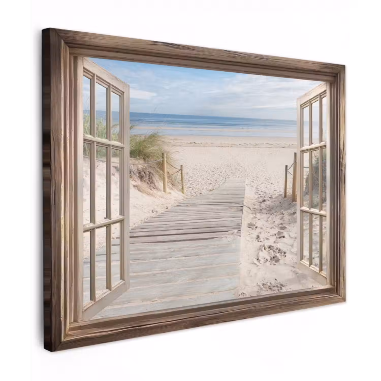 Leinwandbild - Durchblick - Strand - Dünen - Weg - Landschaft