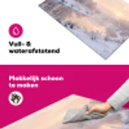 Rivier - Winter - Landschap - Sneeuw - Zonsopgang Inductie beschermer vinyl 3mm klein -wsfeer6_website