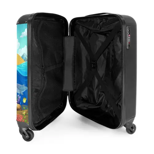 Koraalkaper Koffer - NBS - Handbagage middel -binnenkant