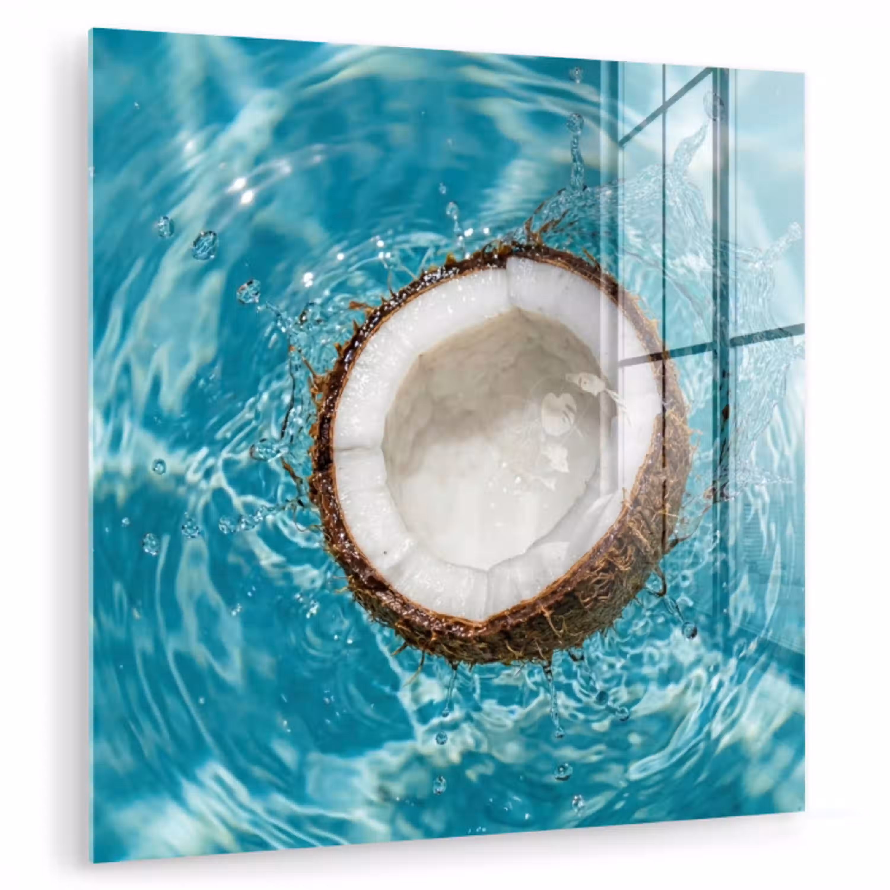 Kokosnoot - Water - Wit plexiglas 5mm klein -zzzproduct_nieuw