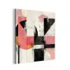 Roze - Abstract - Aesthetic - Modern - Vormen aluminium wit klein -3d