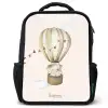 Olifant in een luchtballon Rugzak - Zwart middel -3d