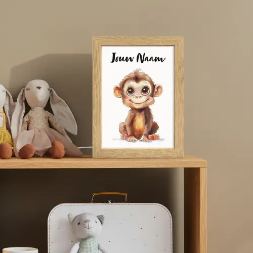 Aap - Baby - Jungle dieren Light Box met kabel (Kinderlampje) klein -sfeer2_kind