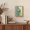 Hagedis - Blad - Nerven - Groen Light Box met kabel (Tafellamp) klein -sfeer2