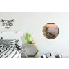 Doorkijk - Uitzicht - Meer - Landschap Wandcirkel aluminium klein -kinderkamer