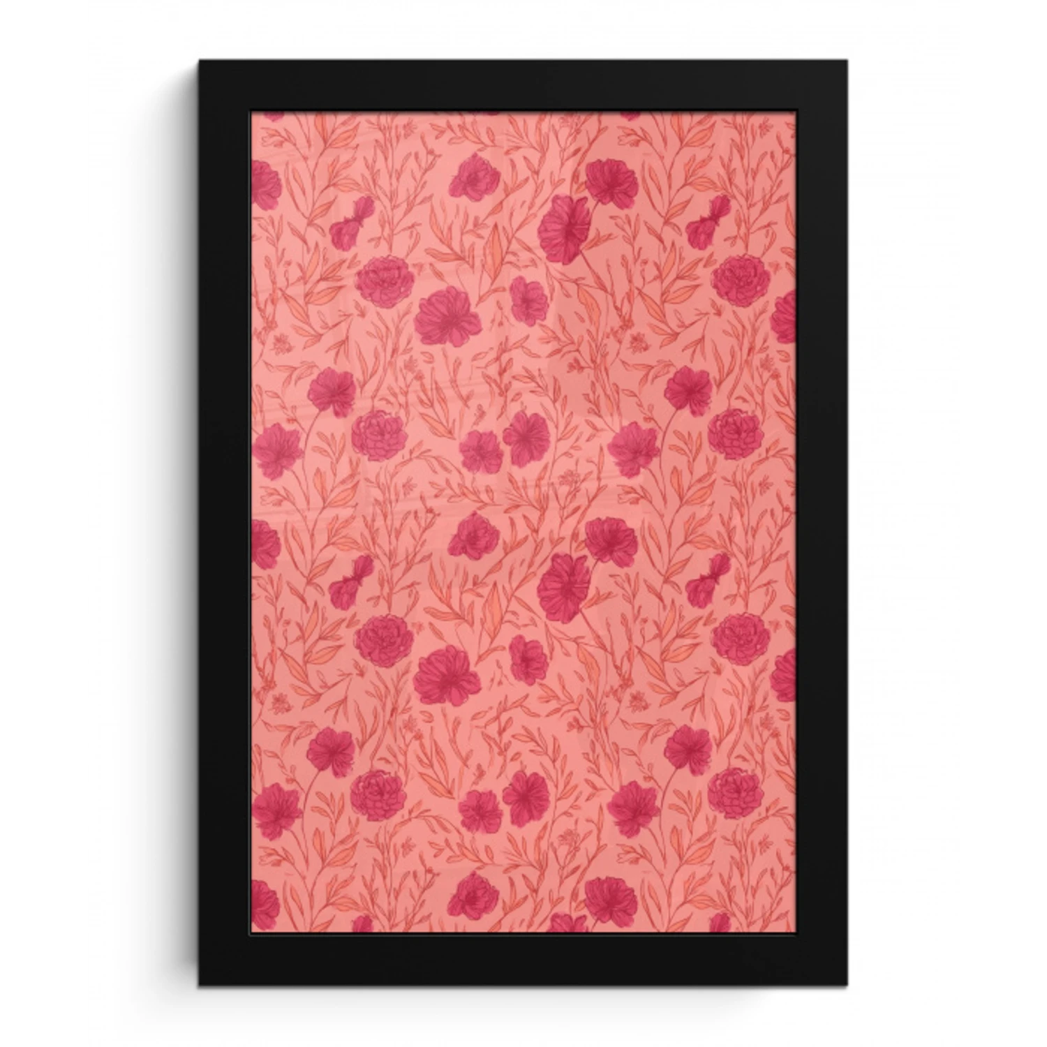 Weidebloemen - Romantisch - Roze fotolijst zwart zonder passe partout klein 224 -3d