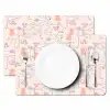 Flamingo - Toekan - Tropisch - Patroon Placemat vinyl groot 368 -zzsfeer2_Kitchenyeah-website