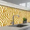 Zebra - Klassiek - Oker - Geel keuken achterwand 2 middel 871 -3d_schuin