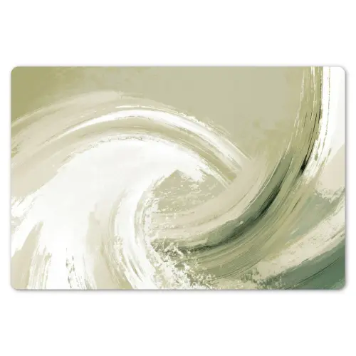 Abstract - Penseelstreken - Golven - Groen Placemat vinyl groot -zzsfeer1_Kitchenyeah-website