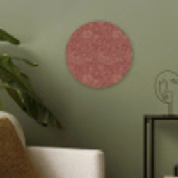 Bloemen - Motief - Rood Akoestische PET Vilt - Rond klein 838 -sfeer2