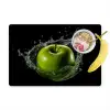 Appel - Groen - Fruit - Water - Zwart Placemat vinyl groot -zzzproduct_Kitchenyeah-website