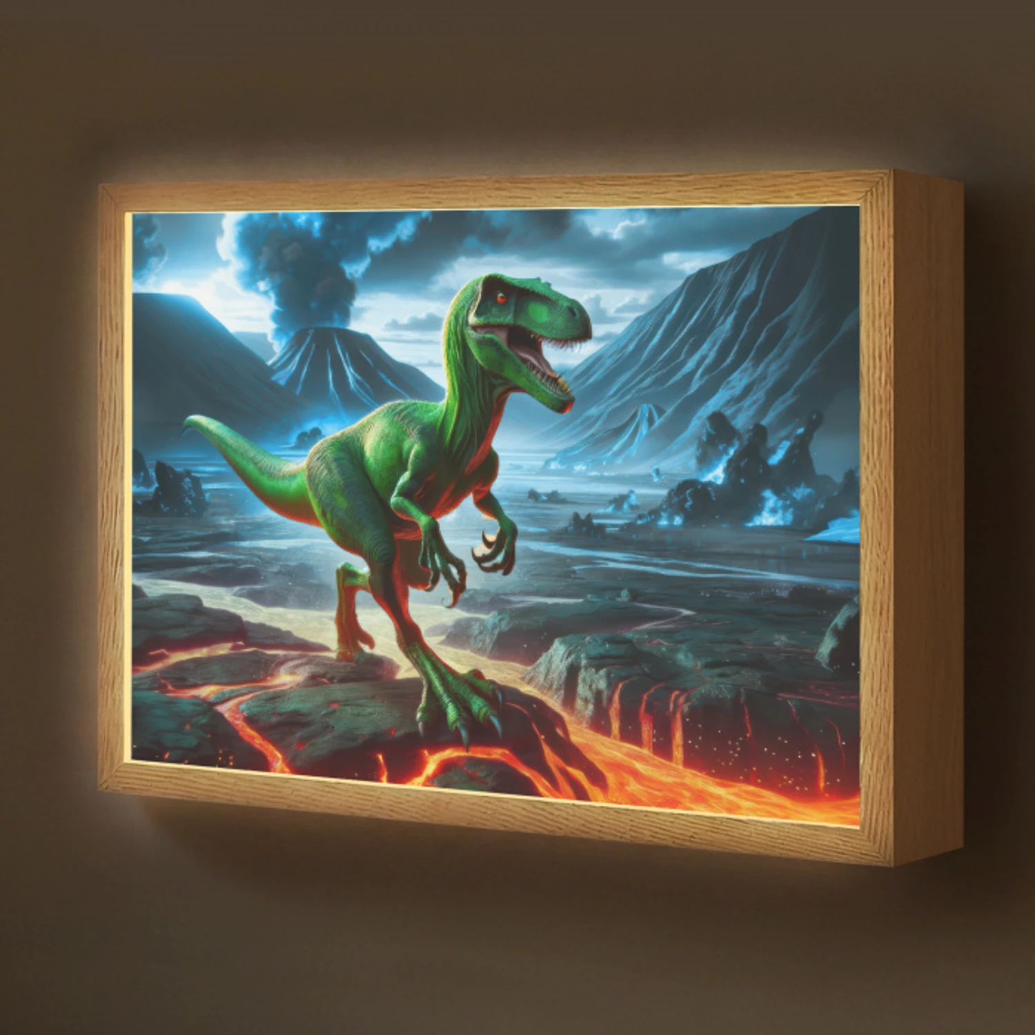 Dino - Lava - Groen - Jongens Light Box met batterij (Wandlamp kind) middel -z3d_website